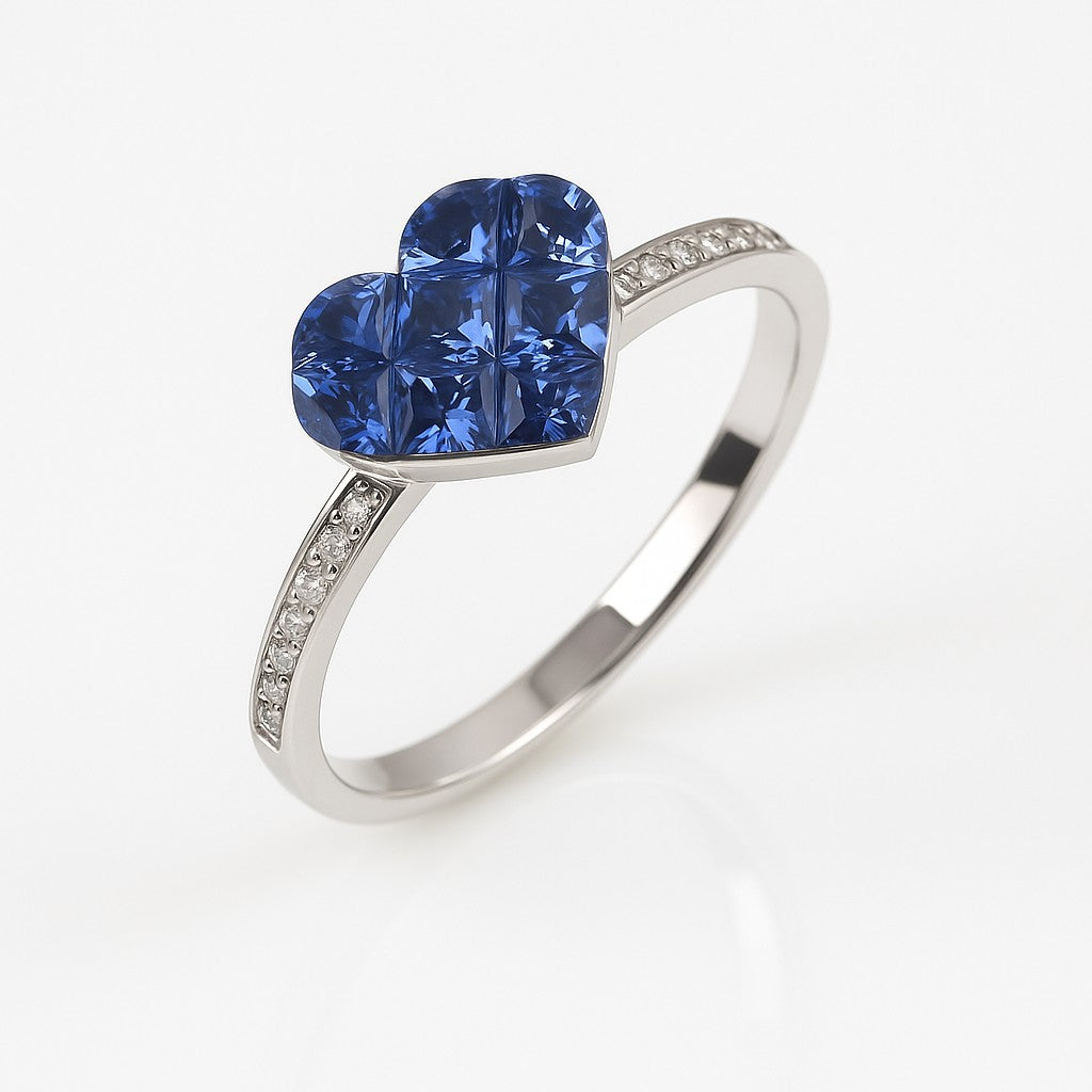 Sapphire Heart Ring — Ministry of Gems