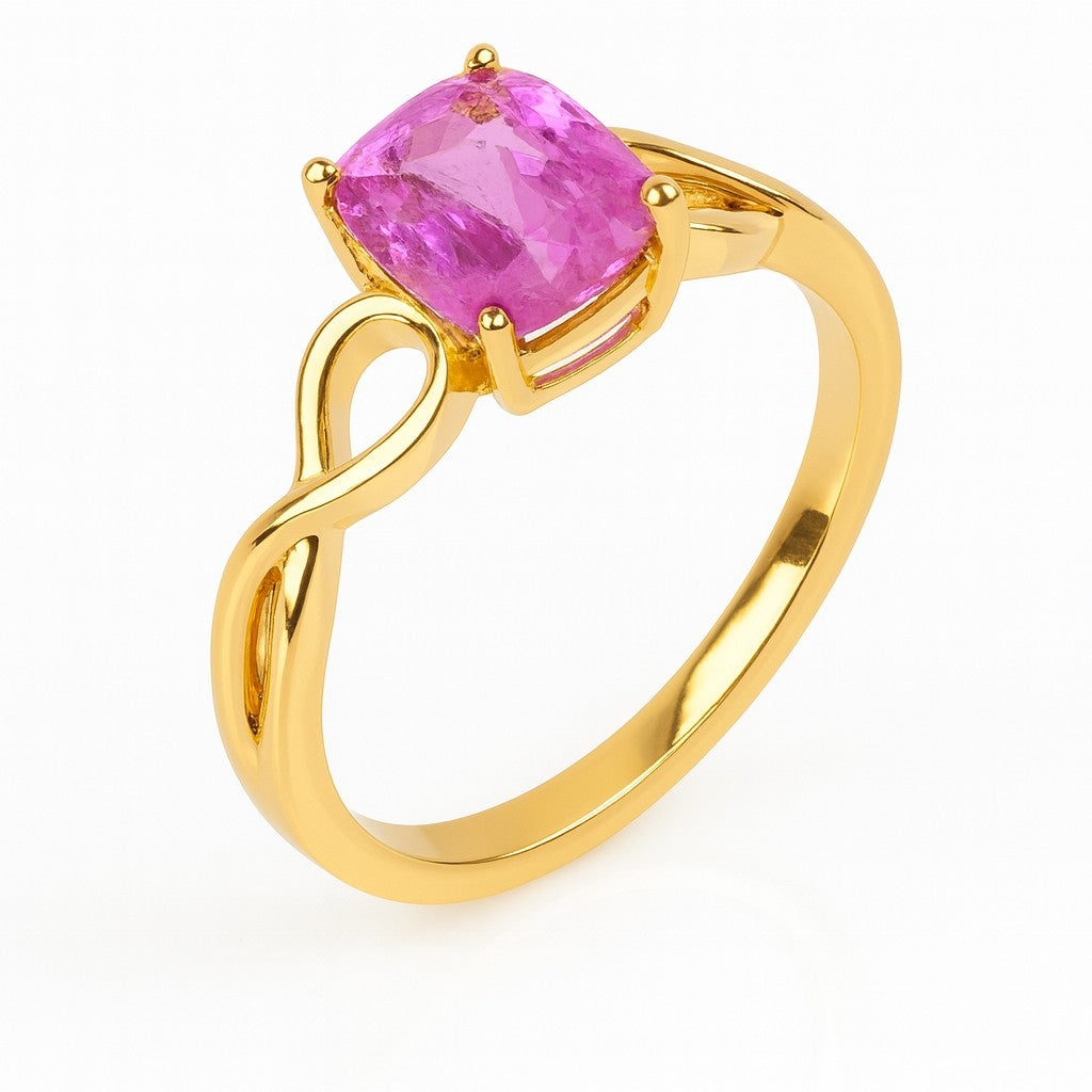 Pink Sapphire Twist Ring — Ministry of Gems