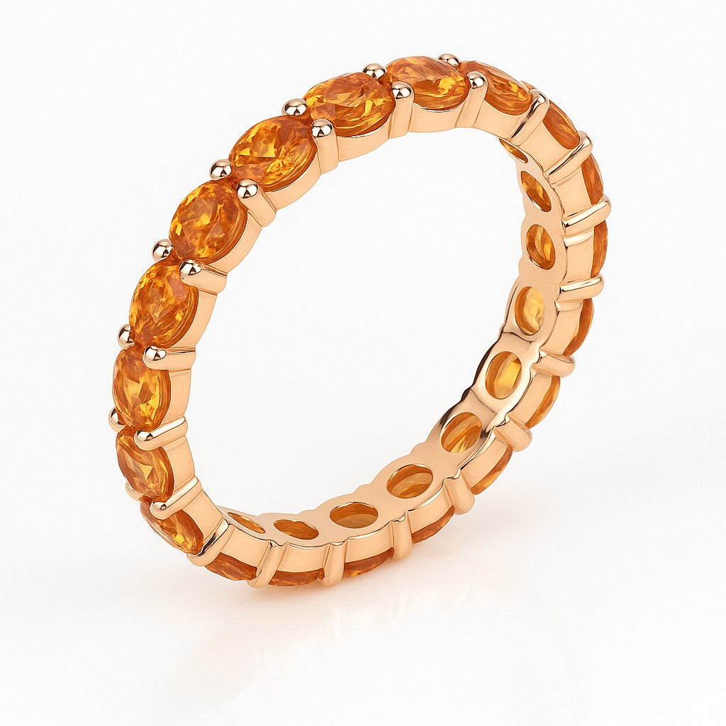 Spessartite Eternity Ring — Ministry of Gems