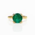 Round Emerald Solitaire Ring — Ministry of Gems