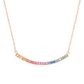Rainbow Sapphire Curve Necklace — Ministry of Gems