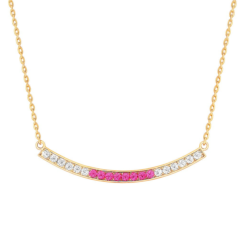 Rainbow Sapphire Curve Necklace — Ministry of Gems