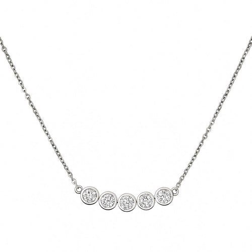 Bezel Diamond Bar Necklace — Ministry of Gems