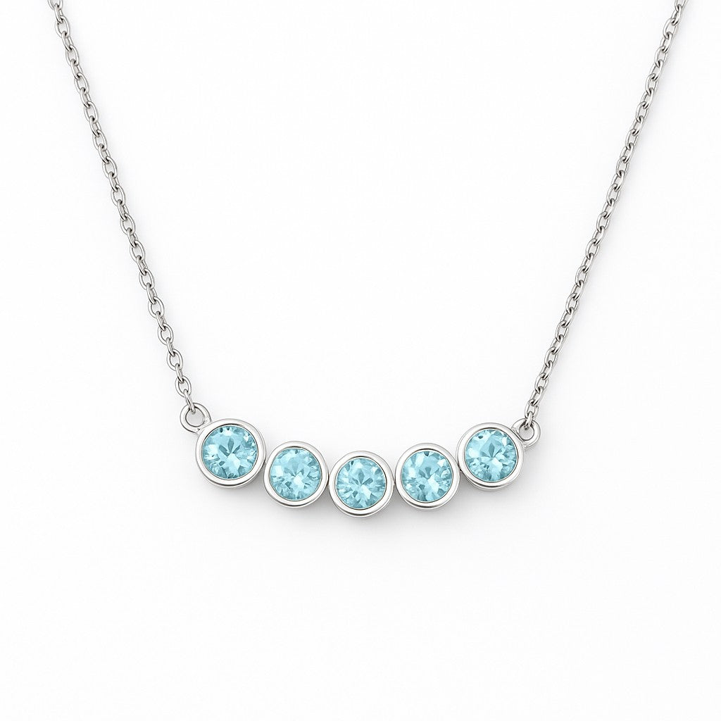 Bezel Diamond Bar Necklace — Ministry of Gems