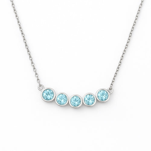 Bezel Diamond Bar Necklace — Ministry of Gems
