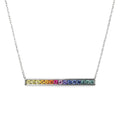 Rainbow Sapphire Bar Necklace — Ministry of Gems