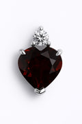 Heart Garnet & Diamond Pendant — Ministry of Gems