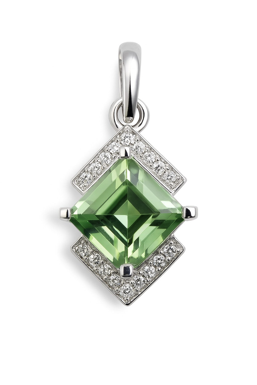 Green Amethyst Kite Pendant — Ministry of Gems