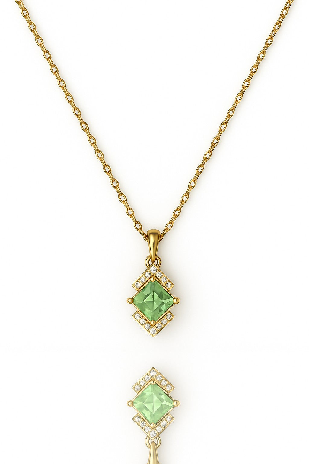 Green Amethyst Kite Pendant — Ministry of Gems