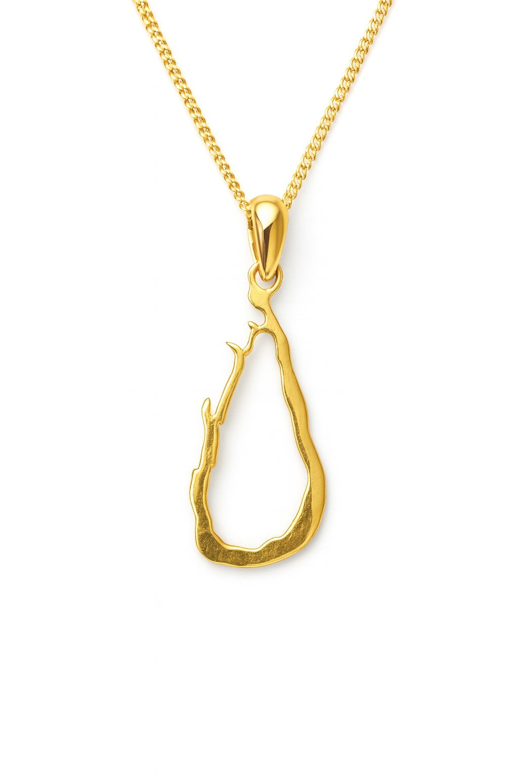 Wishbone Gold Pendant — Ministry of Gems