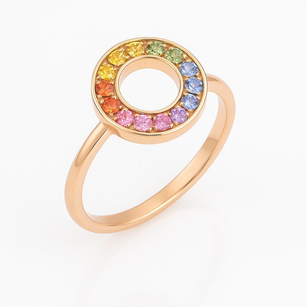 Rainbow Circle Ring — Ministry of Gems