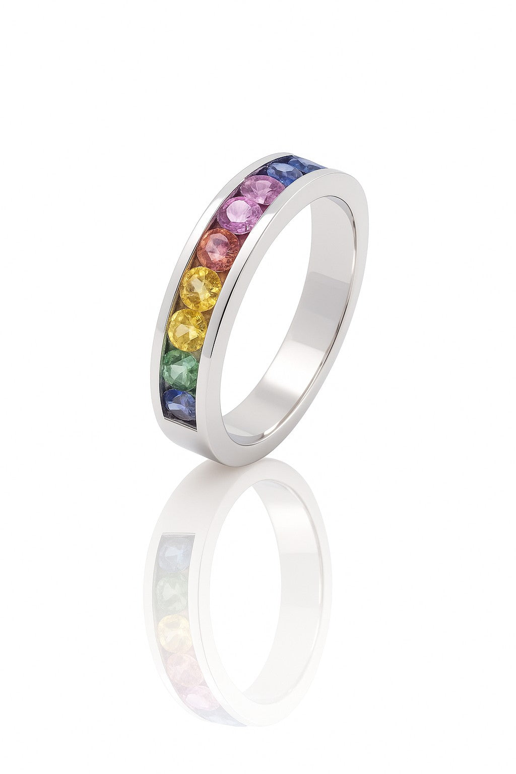 Pink Sapphire Channel Band — Ministry of Gems