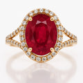 Grand Oval Ruby Split-Shank Ring — Ministry of Gems