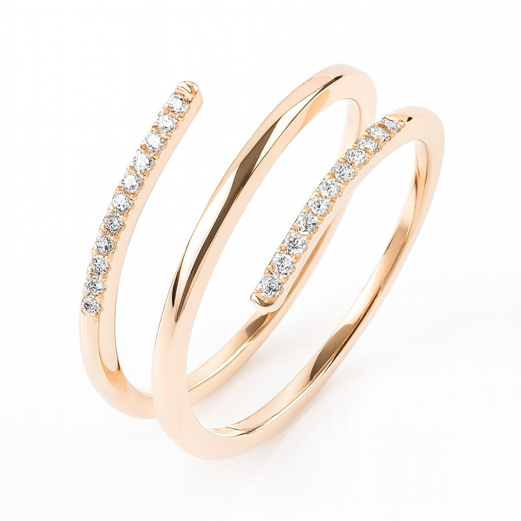 Spiral Pavé Wrap Ring — Ministry of Gems