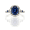 Sapphire Halo Ring with Sapphire Accents — Ministry of Gems