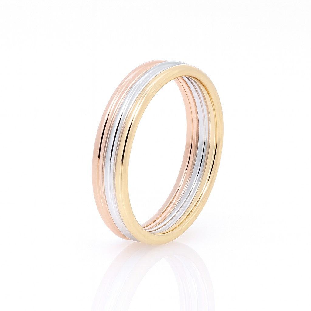 Tri-Tone Trinity Bands — Ministry of Gems