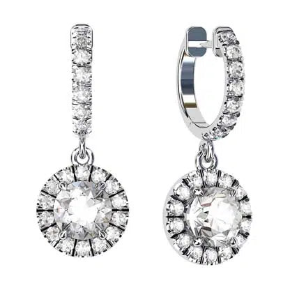 Clip On Round Brilliant Cut Diamond Earrings 1 2 — Ministry of Gems exclusive design