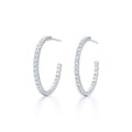 Cora Diamond Hoops White Gold — Ministry of Gems exclusive design