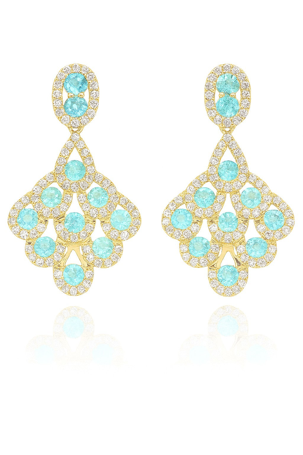 Turquoise Chandelier Lattice Drops — Ministry of Gems