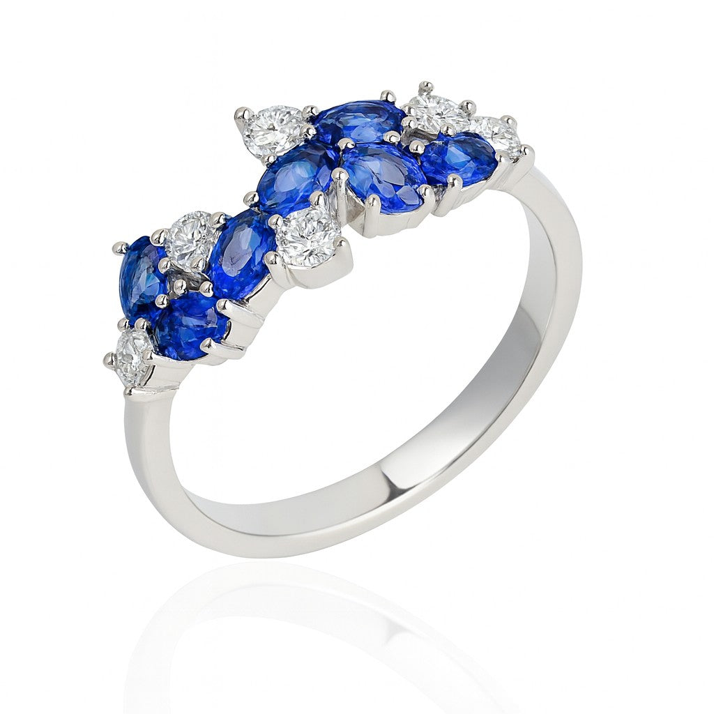 Blue Sapphire Trio Ring — Ministry of Gems