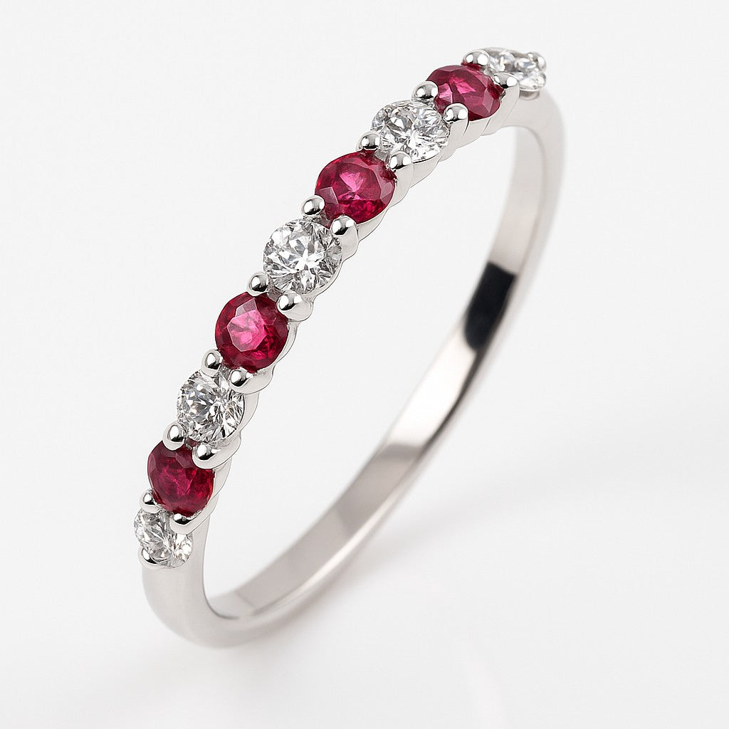 Gemstone Half-Eternity Stacking Ring — Ministry of Gems