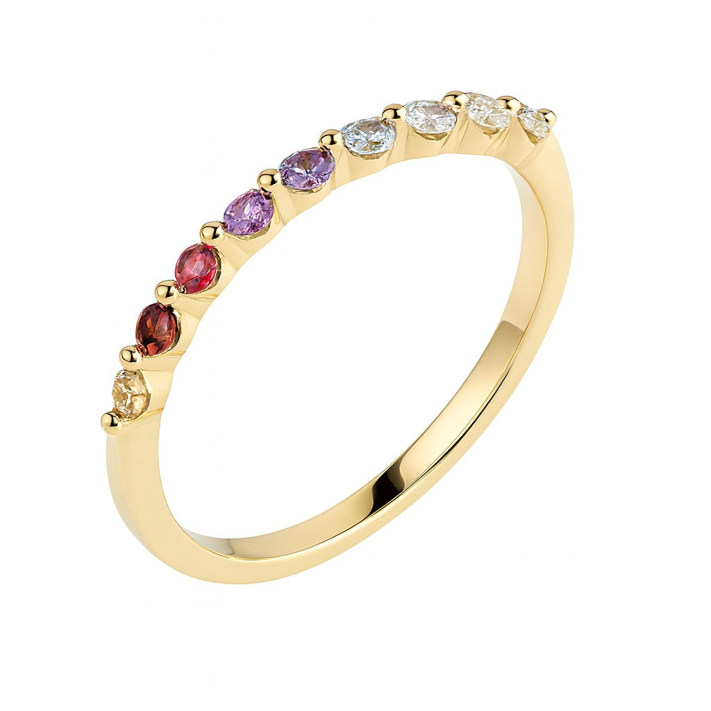 Gemstone Half-Eternity Stacking Ring — Ministry of Gems