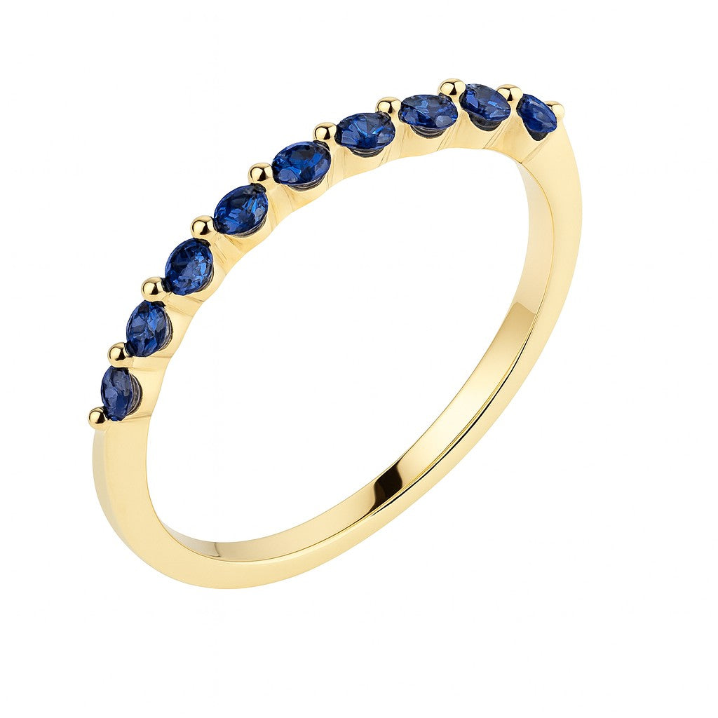 Sapphire Half-Eternity Stacking Ring — Ministry of Gems