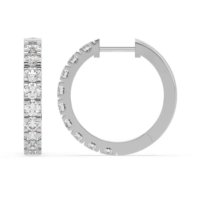 Diamond Hoop Earrings 1 — Ministry of Gems exclusive design