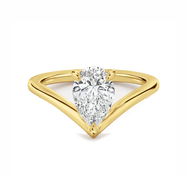 Diamond Pear Vring — Ministry of Gems exclusive design