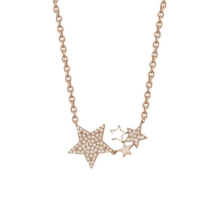 Diamond Starlight Necklace Rose Gold — Ministry of Gems exclusive design