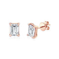 Emerald Diamond Studs Rosegold — Ministry of Gems exclusive design