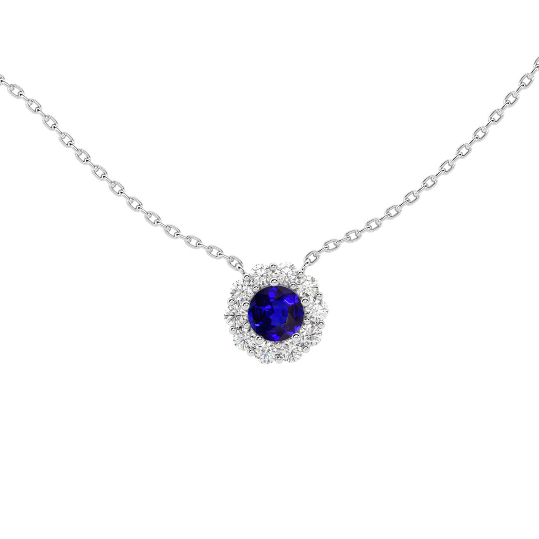 Eternal Blossom Sapphire Pendant Render — Ministry of Gems exclusive design