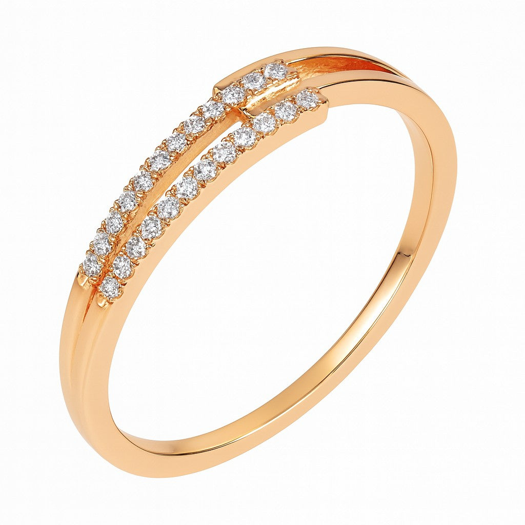 Duo-Row Rose Pavé Ring — Ministry of Gems