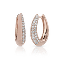 Josie Pave Diamond Hoops Rose Gold — Ministry of Gems exclusive design