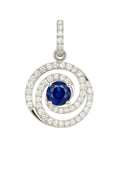 Starlight Azur — Sapphire Spiral Pendant — Ministry of Gems