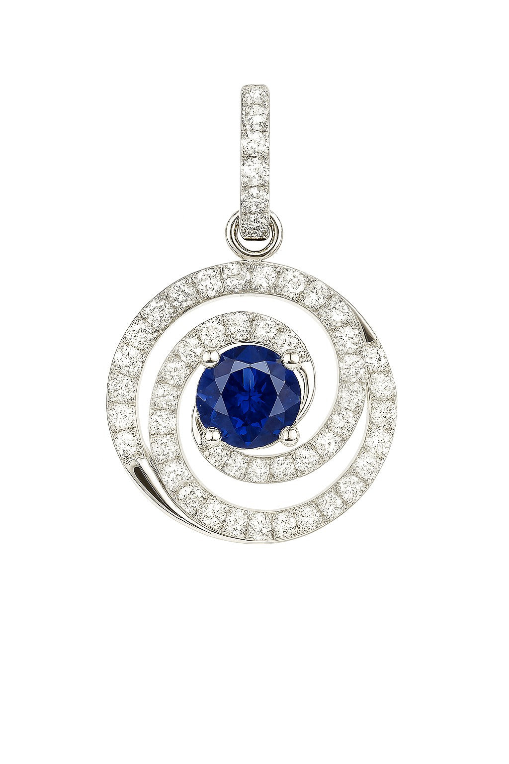 Starlight Azur — Sapphire Spiral Pendant — Ministry of Gems