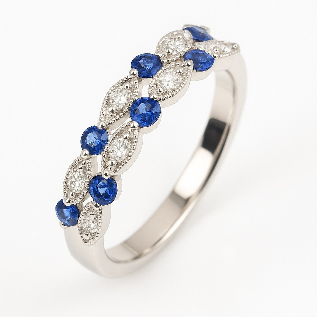 Marquise Rainbow Vintage Band — Ministry of Gems