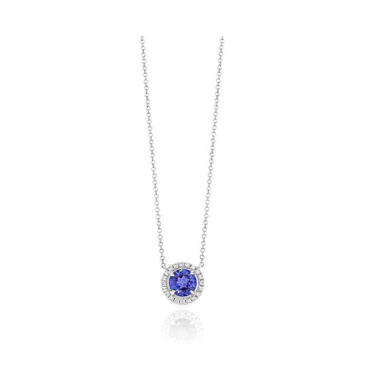 Midnight Blue Sapphire Diamond Pendant — Ministry of Gems exclusive design
