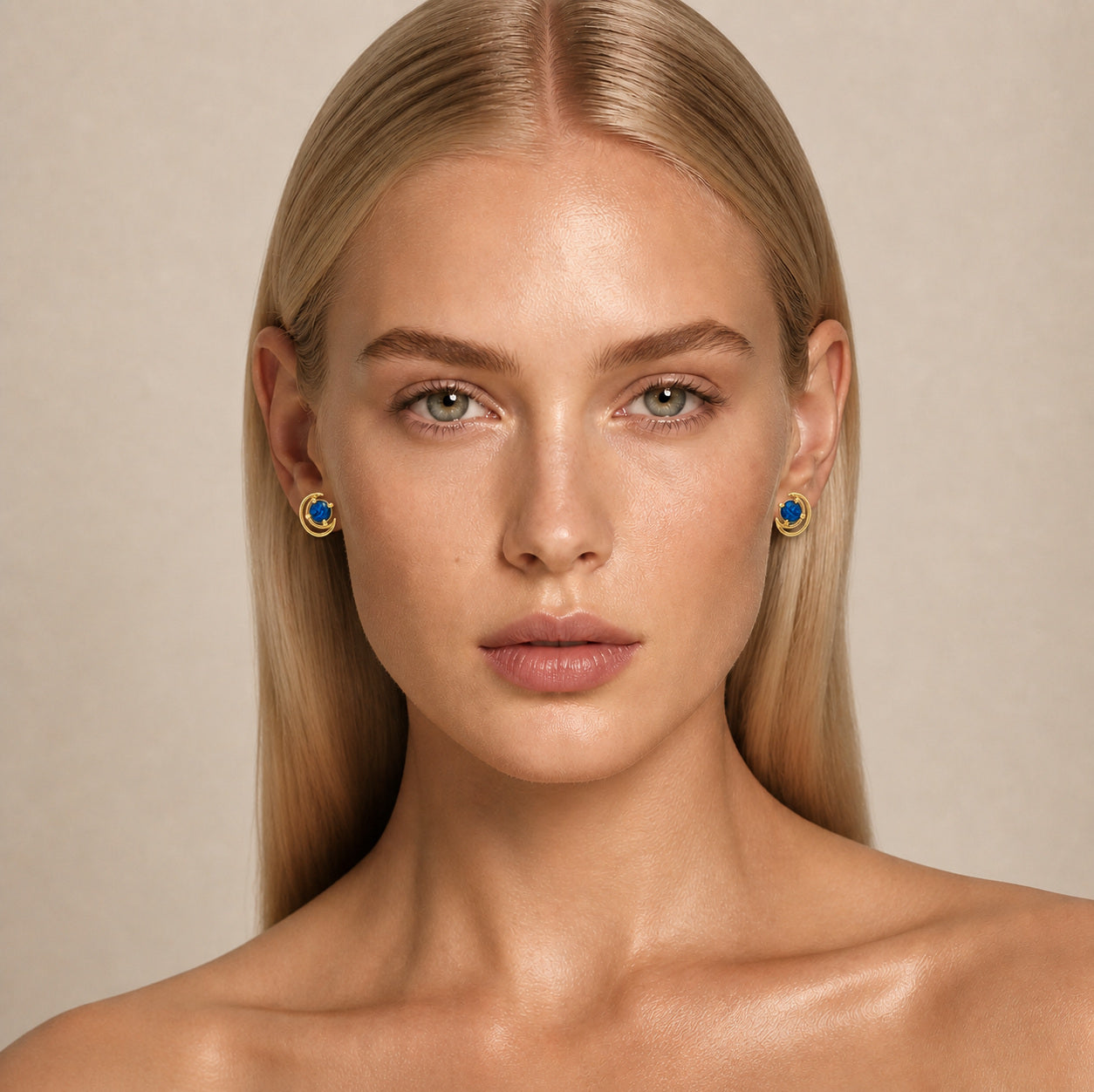 14K Gold australian opal earrings worn — styling reference, Ministry of Gems Australian Opal Collection