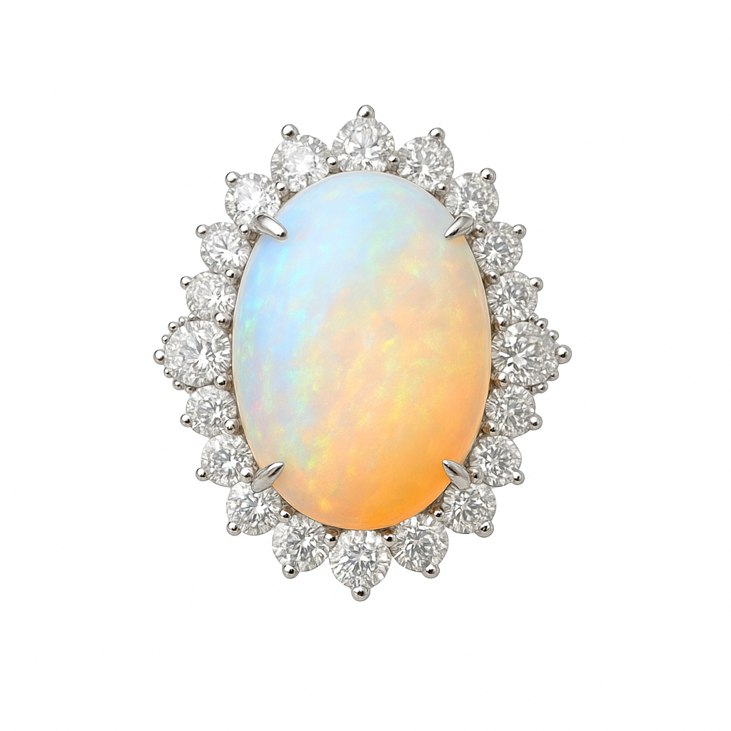 Opal & Diamonds Ring — Ministry of Gems exclusive design