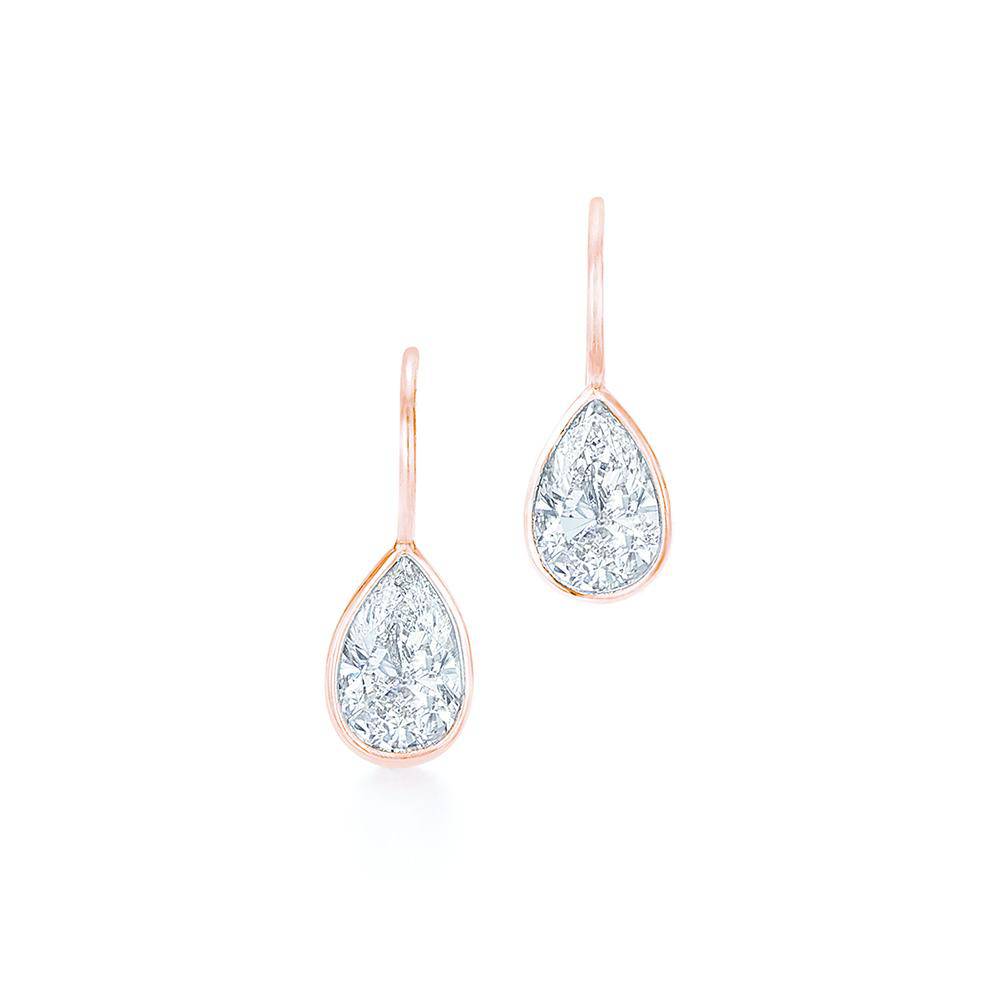 Pear Bezel Drops Rose Gold — Ministry of Gems exclusive design