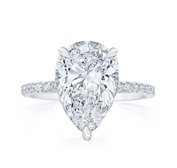 Pear Allegra Engagement Rings White Gold Aug22 — Ministry of Gems exclusive design