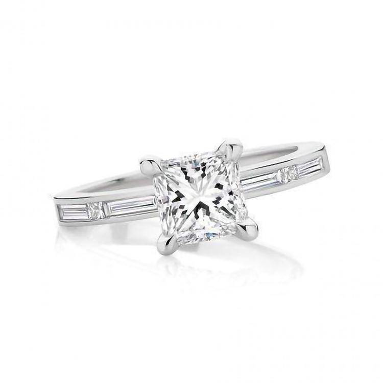 Princess Diamond Engagement Ring 2 — Ministry of Gems exclusive design