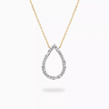 Teardrop Silhouette Diamond Pendant — Ministry of Gems exclusive design