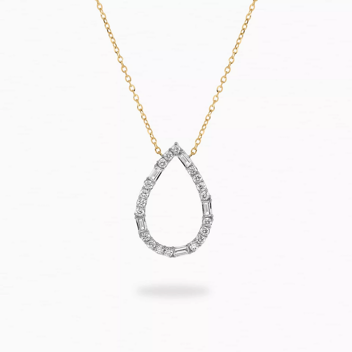 Teardrop Silhouette Diamond Pendant — Ministry of Gems exclusive design