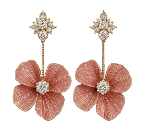 Camellia Earrings — Ministry of Gems exclusive design