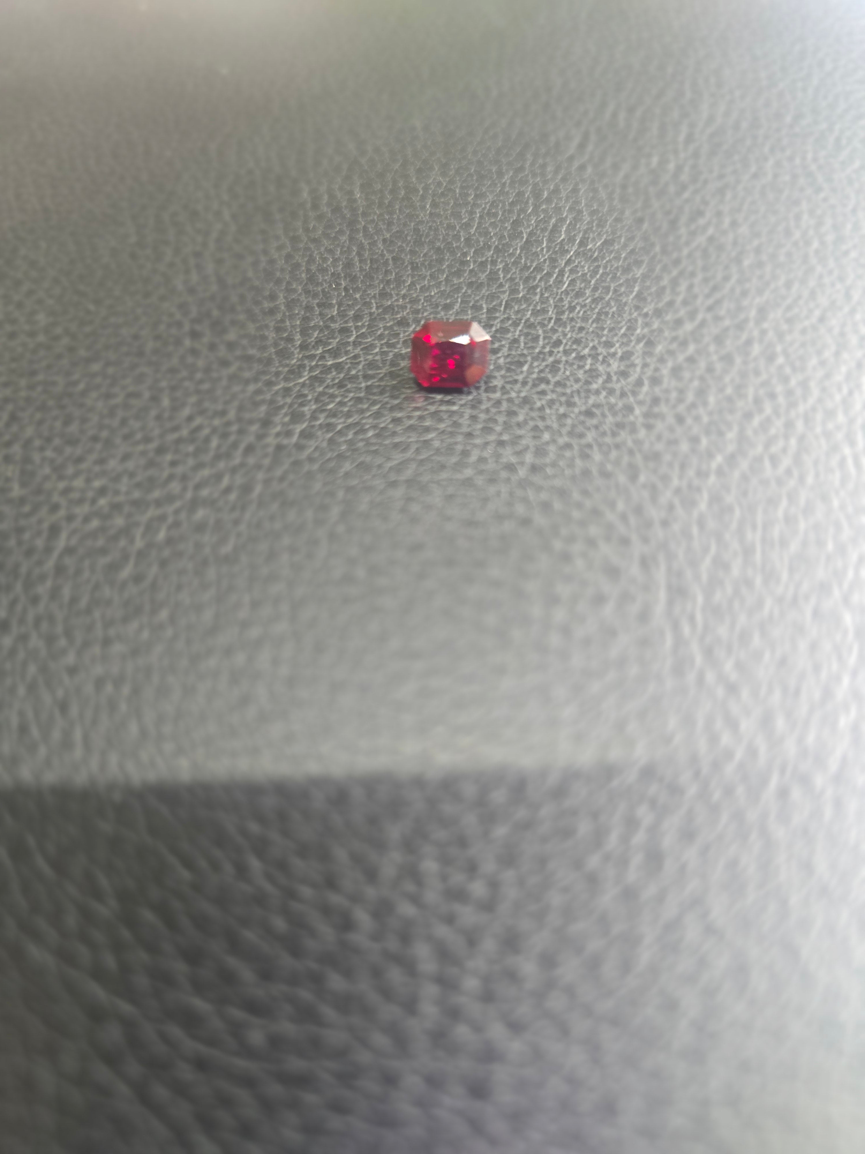 Unheated Natural Ruby 1.16ct Octagon — IGLC Certified — Ministry of Gems