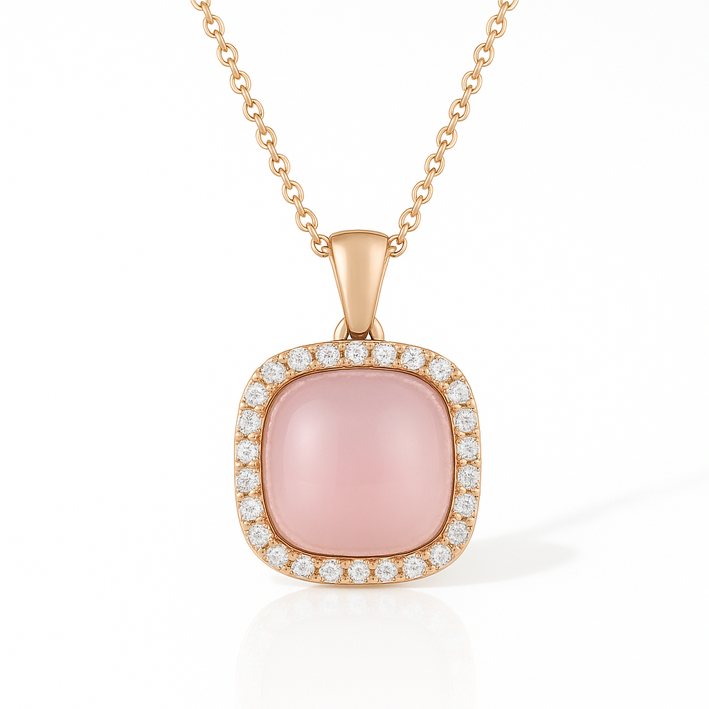 Rose Quartz Pendant — Ministry of Gems exclusive design