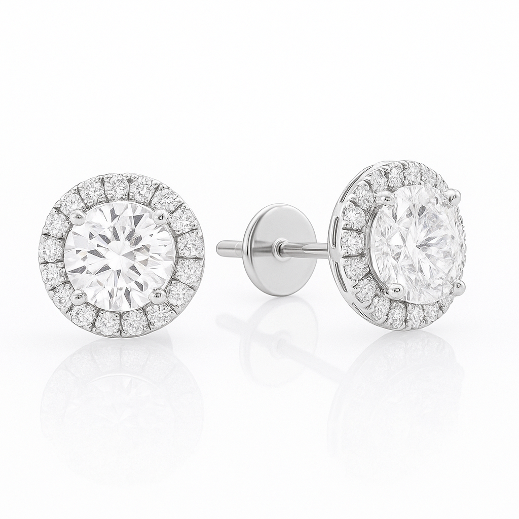 Round Diamond Studs — Ministry of Gems exclusive design