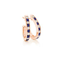 Sapphire Diamond Hoops Rose Gold — Ministry of Gems exclusive design